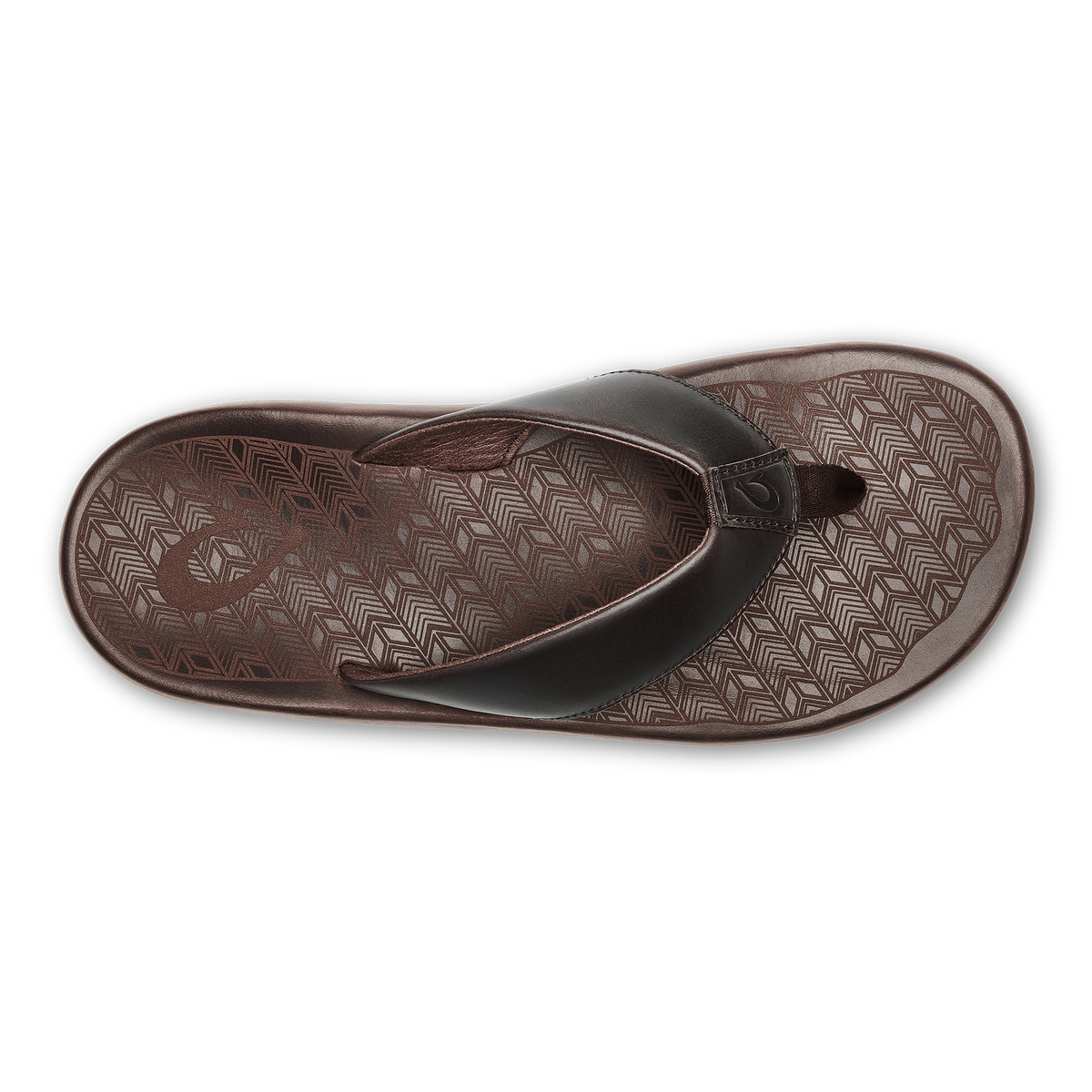 OluKai Classic | ‘Ilikai Men‘s Leather Beach Sandals - Dark Wood