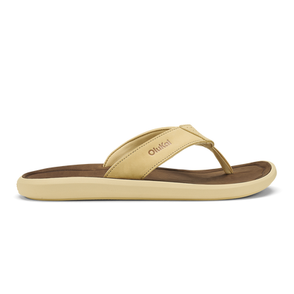 OluKai Classic | Pili Men’s Waterproof Leather Sandals - Toasted Coconut / Tan
