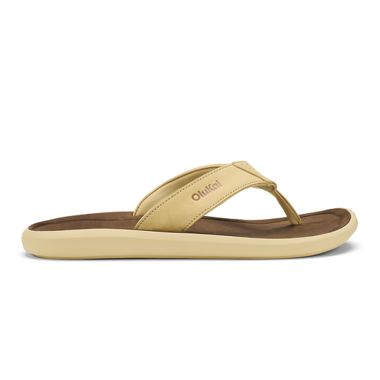 OluKai Classic | Pili Men’s Waterproof Leather Sandals - Toasted Coconut / Tan