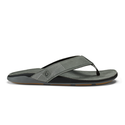 OluKai Trending | Tuahine Men's Waterproof Leather Beach Sandals - Rock