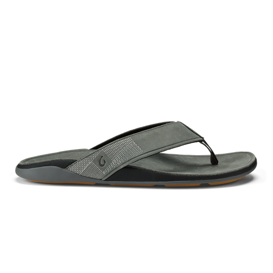 OluKai Trending | Tuahine Men's Waterproof Leather Beach Sandals - Rock