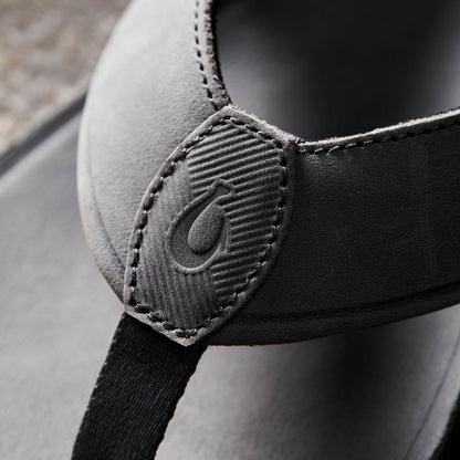 OluKai Trending | Tuahine Men's Waterproof Leather Beach Sandals - Rock