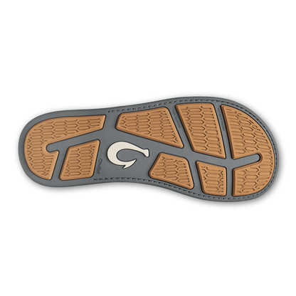 OluKai Trending | Tuahine Men's Waterproof Leather Beach Sandals - Rock