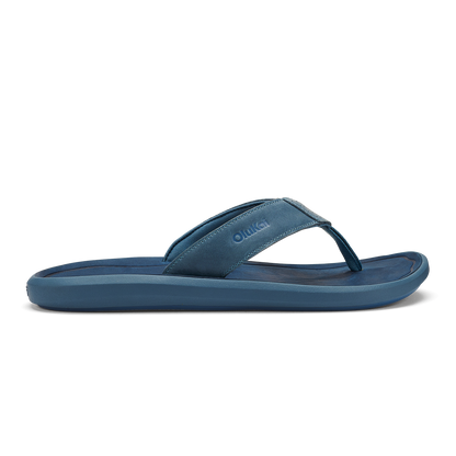 OluKai Exclusive | Pili Men’s Waterproof Leather Sandals - Blue Fog / Coastal Blue