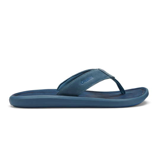 OluKai Exclusive | Pili Men’s Waterproof Leather Sandals - Blue Fog / Coastal Blue