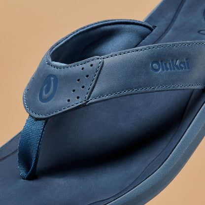OluKai Exclusive | Pili Men’s Waterproof Leather Sandals - Blue Fog / Coastal Blue