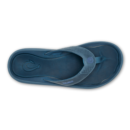 OluKai Exclusive | Pili Men’s Waterproof Leather Sandals - Blue Fog / Coastal Blue
