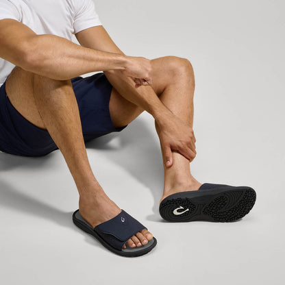 OluKai Special Offer | OluKai Nalu Slide - Trench Blue / Charcoal | Men's Sandals