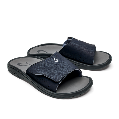 OluKai Special Offer | OluKai Nalu Slide - Trench Blue / Charcoal | Men's Sandals