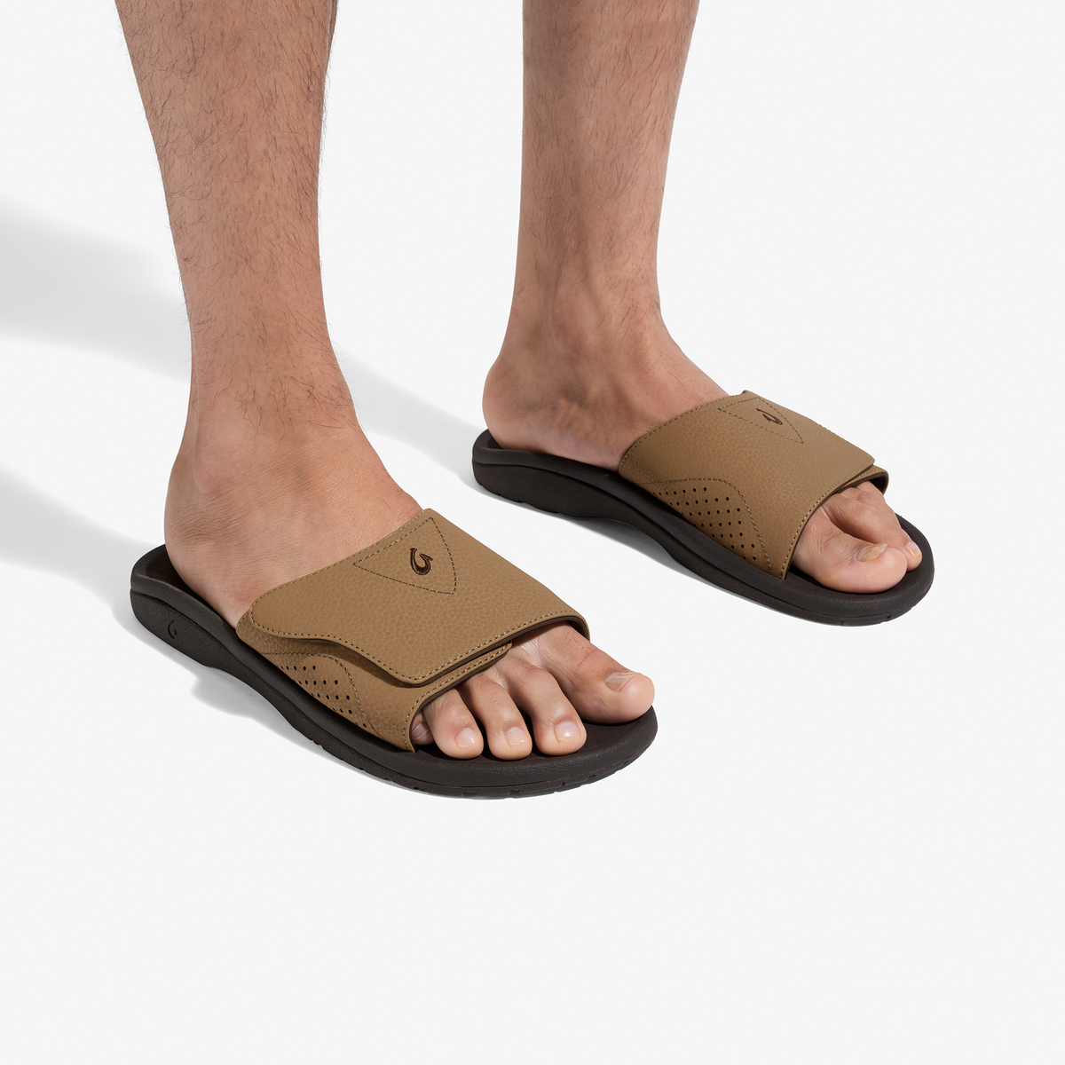 OluKai Hot Sale | Nalu Slide - Tan / Dk Java