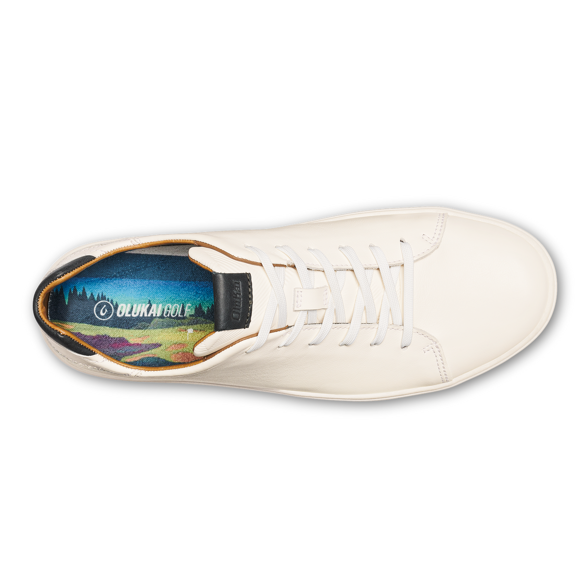 OluKai Great Value | Wai‘alae Men’s Waterproof Leather Golf Shoes - White
