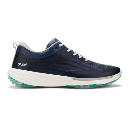 OluKai Premium | Mākena Men’s Waterproof Golf Shoes - Mood Indigo