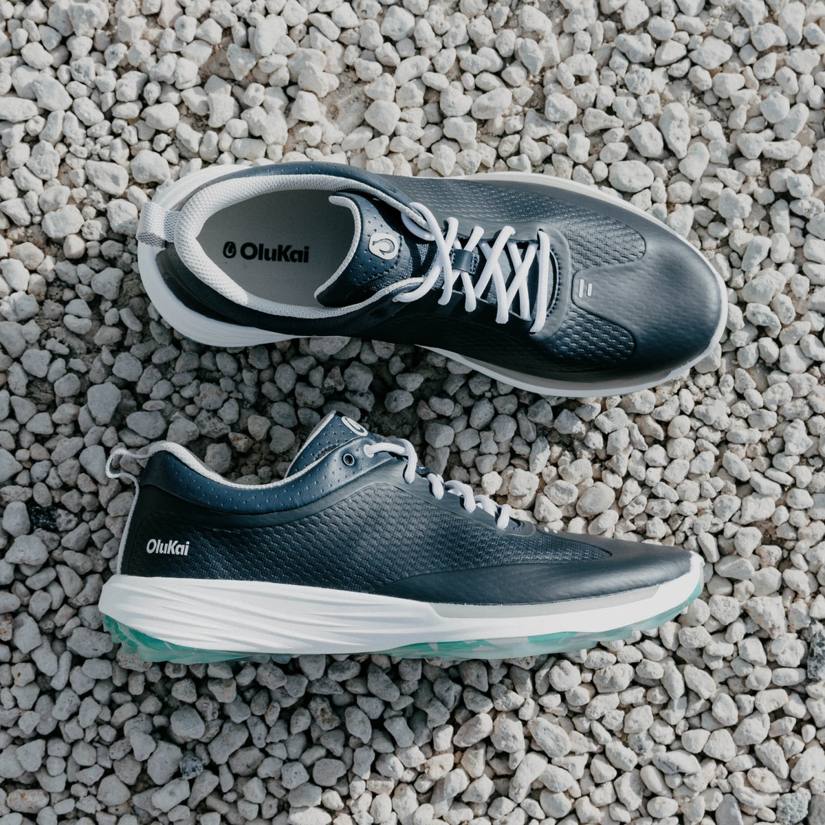 OluKai Premium | Mākena Men’s Waterproof Golf Shoes - Mood Indigo
