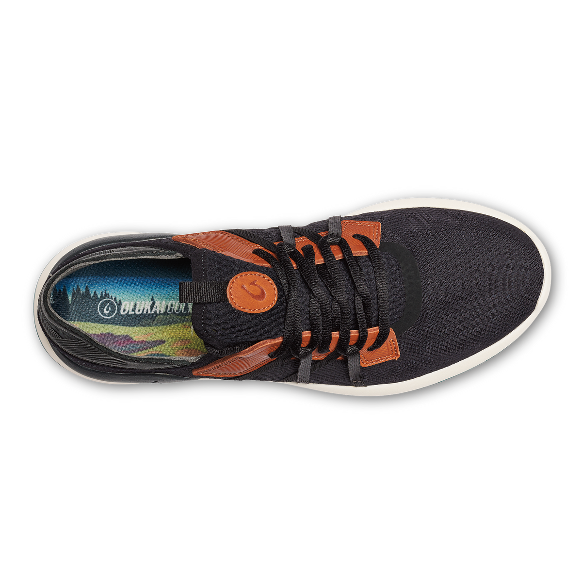 OluKai Essential | Manele Men’s Breathable Golf Shoes - Black / Dark Shadow