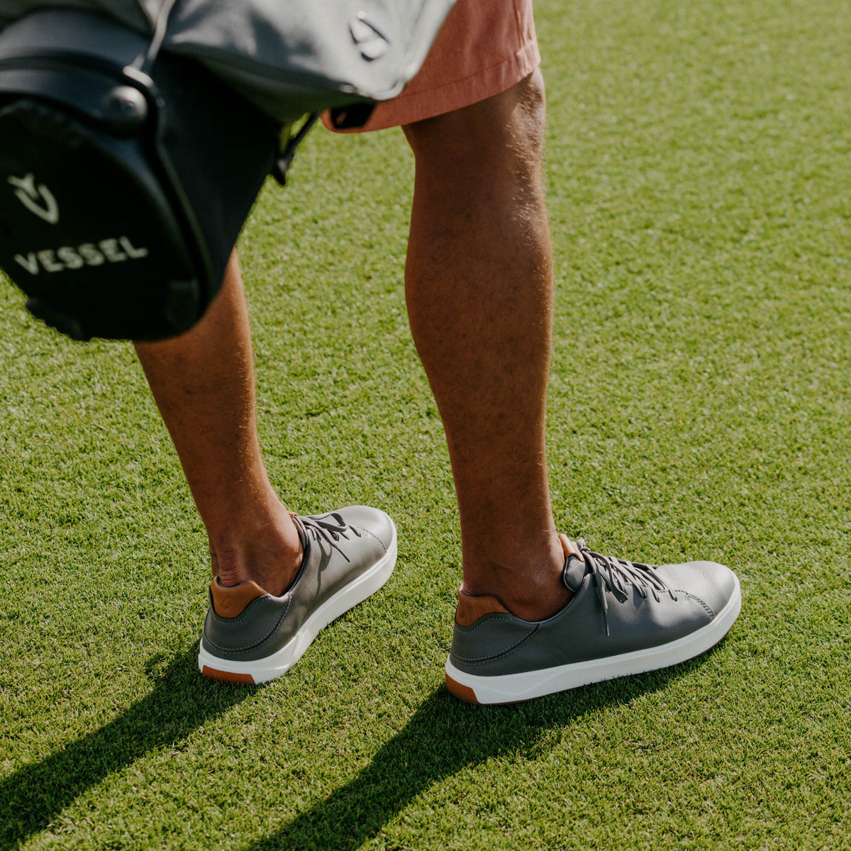 OluKai Sale | Wai‘alae Men’s Waterproof Leather Golf Shoes - Stone