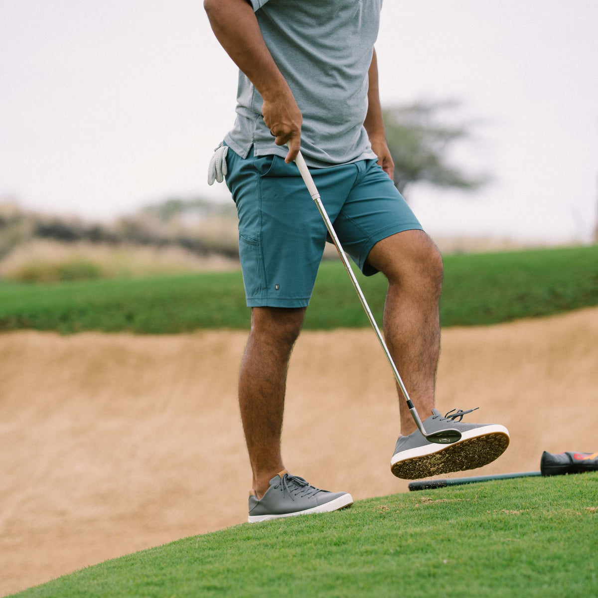 OluKai Sale | Wai‘alae Men’s Waterproof Leather Golf Shoes - Stone