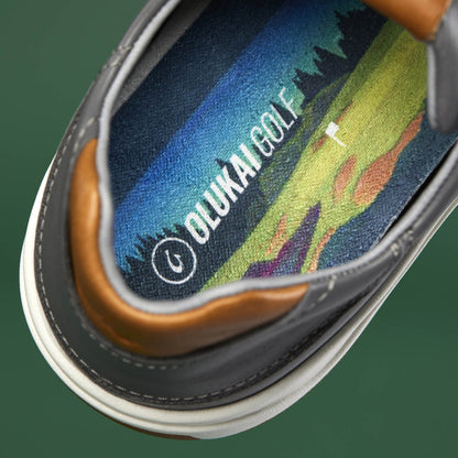 OluKai Sale | Wai‘alae Men’s Waterproof Leather Golf Shoes - Stone