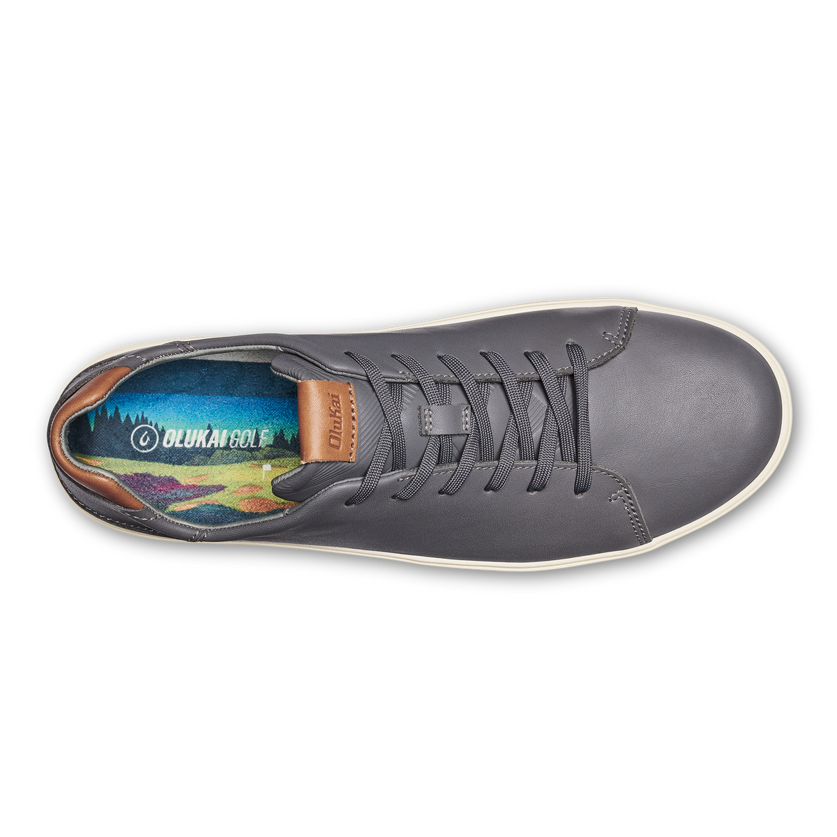 OluKai Sale | Wai‘alae Men’s Waterproof Leather Golf Shoes - Stone