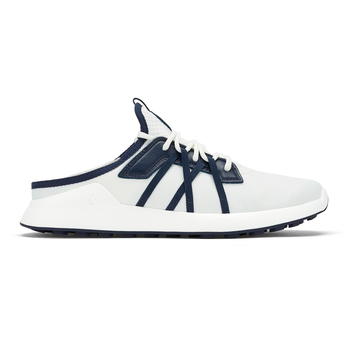 OluKai Essential | Manele Men’s Breathable Golf Shoes - Bright White / Mood Indigo
