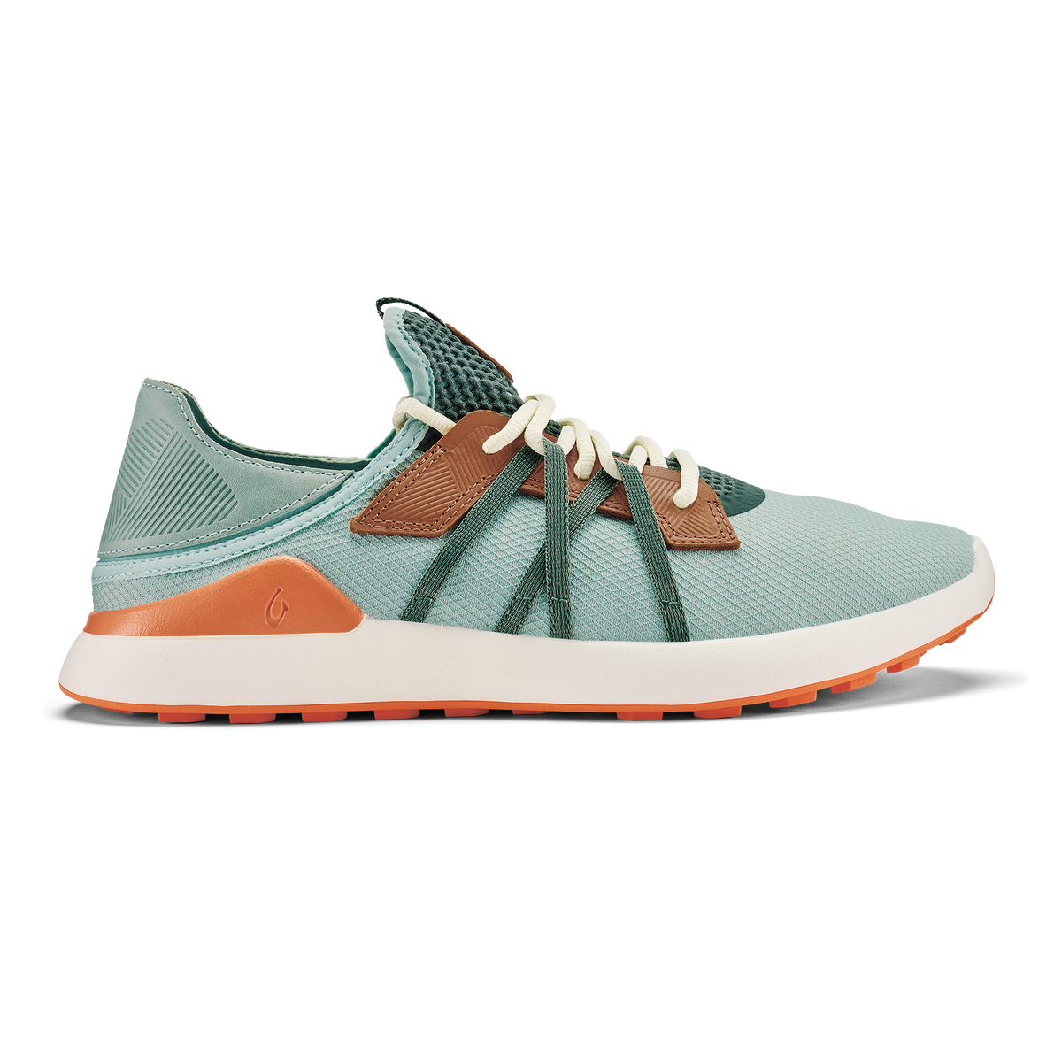 OluKai Exclusive | Manele Men’s Breathable Golf Shoes - Pale Moss / Molten Orange