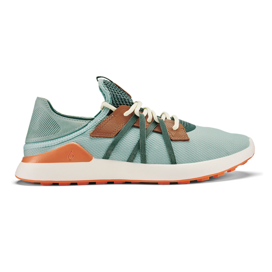 OluKai Exclusive | Manele Men’s Breathable Golf Shoes - Pale Moss / Molten Orange