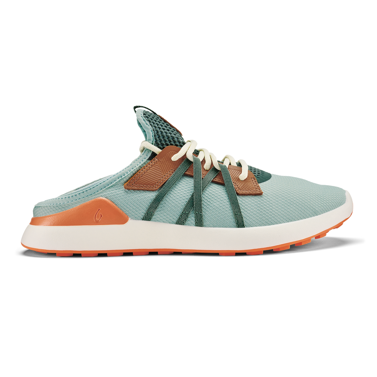 OluKai Exclusive | Manele Men’s Breathable Golf Shoes - Pale Moss / Molten Orange