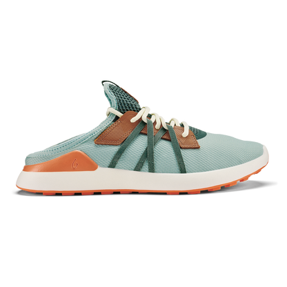 OluKai Exclusive | Manele Men’s Breathable Golf Shoes - Pale Moss / Molten Orange