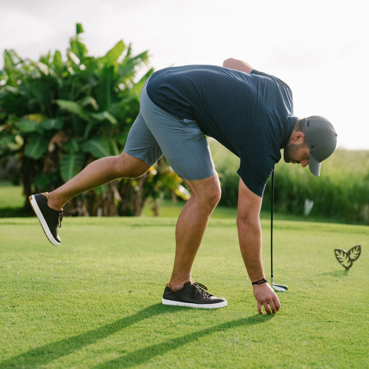 OluKai Customer Favorite | Wai‘alae Men’s Waterproof Leather Golf Shoes - Black