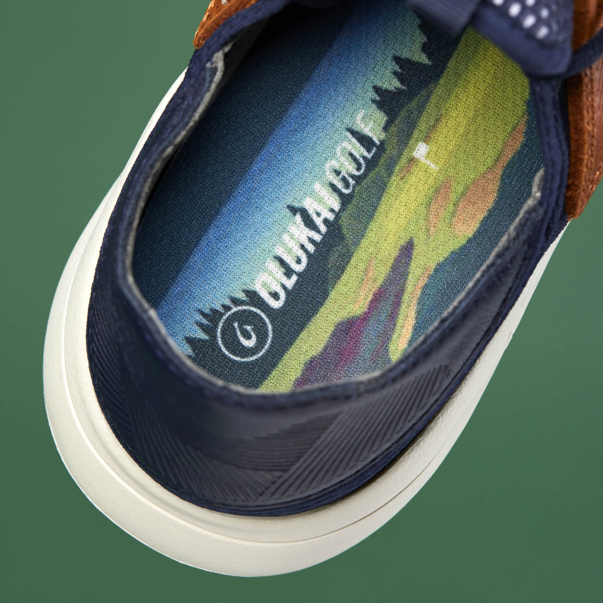 OluKai Customer Favorite | Manele Men’s Breathable Golf Shoes - Trench Blue
