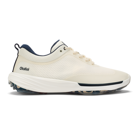 OluKai Sale | Mākena Men’s Waterproof Golf Shoes - White Sand