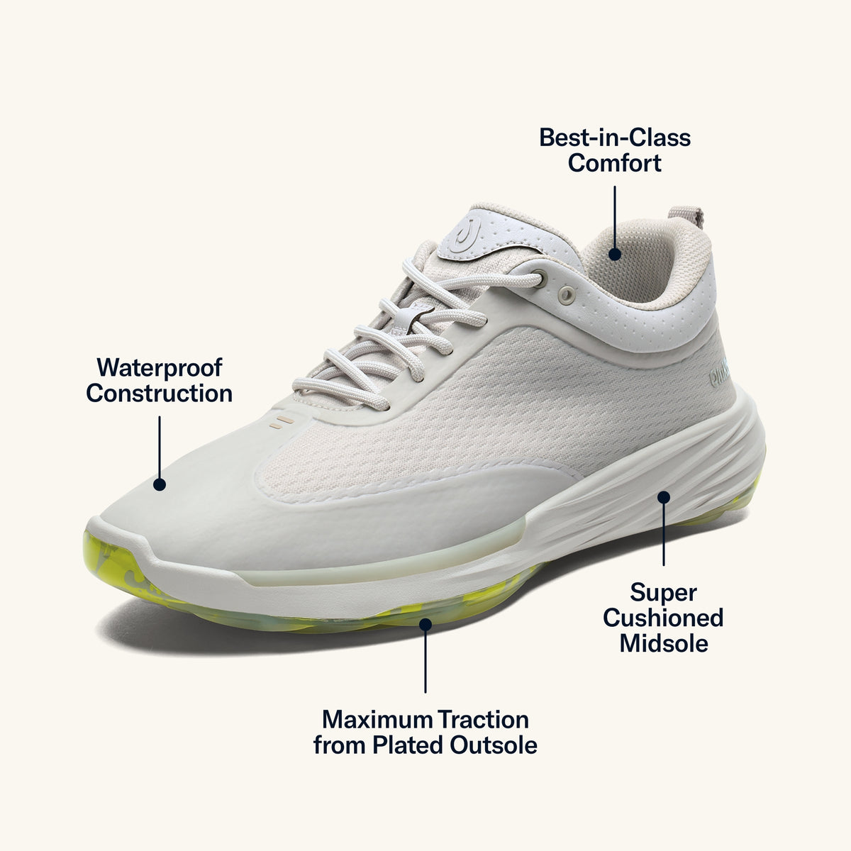 OluKai Everyday | Mākena Men’s Waterproof Golf Shoes - Sterling