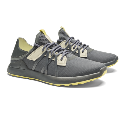 OluKai Customer Favorite | Manele Men’s Breathable Golf Shoes - Rock / Flower