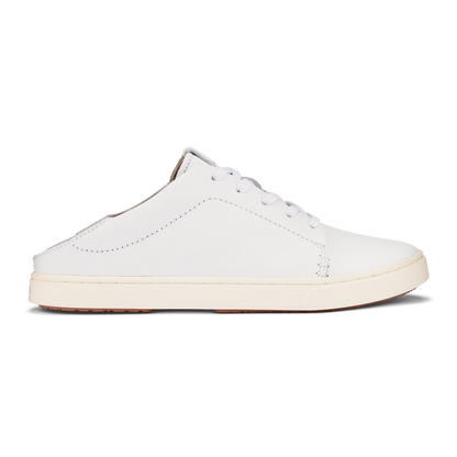 OluKai Smart Buy | Pehuea Lī ‘Ili Women's Leather Sneakers - White