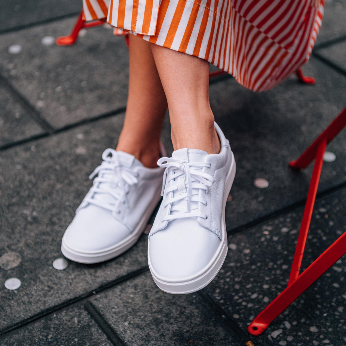 OluKai Smart Buy | Pehuea Lī ‘Ili Women's Leather Sneakers - White