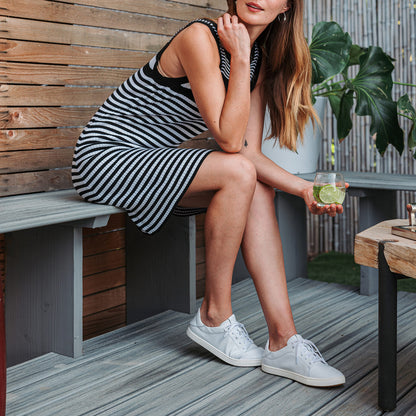 OluKai Smart Buy | Pehuea Lī ‘Ili Women's Leather Sneakers - White