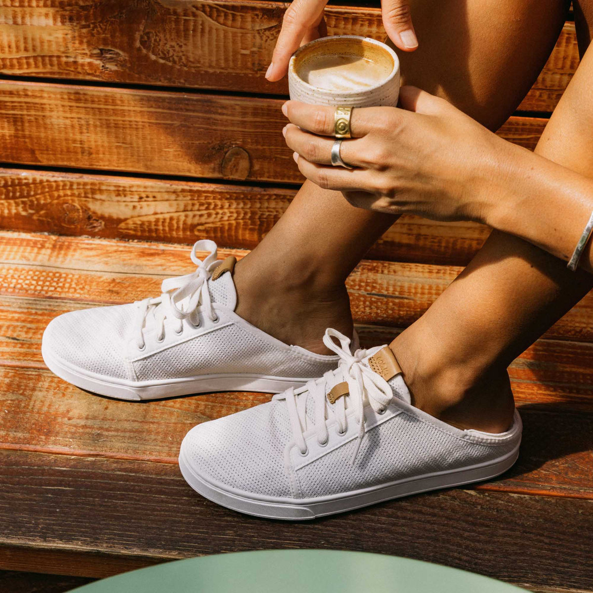 OluKai Top Pick | Pehuea Lī Women's Sneakers - White