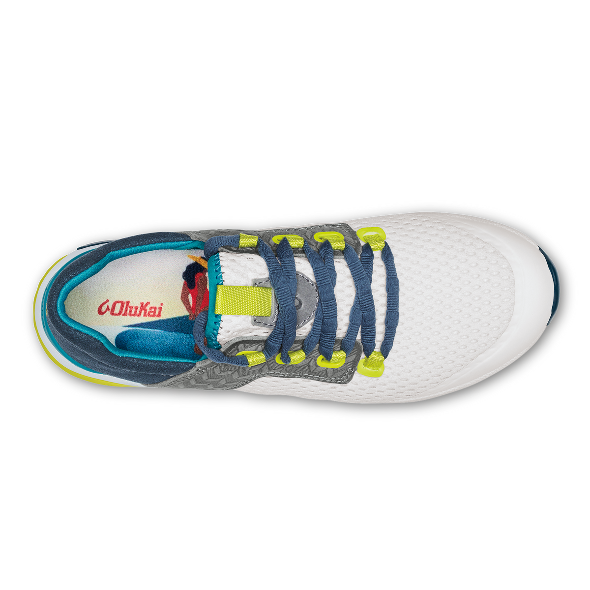 OluKai Best Price | Wailuku Women’s Athletic Shoes - Bright White / Lagoon