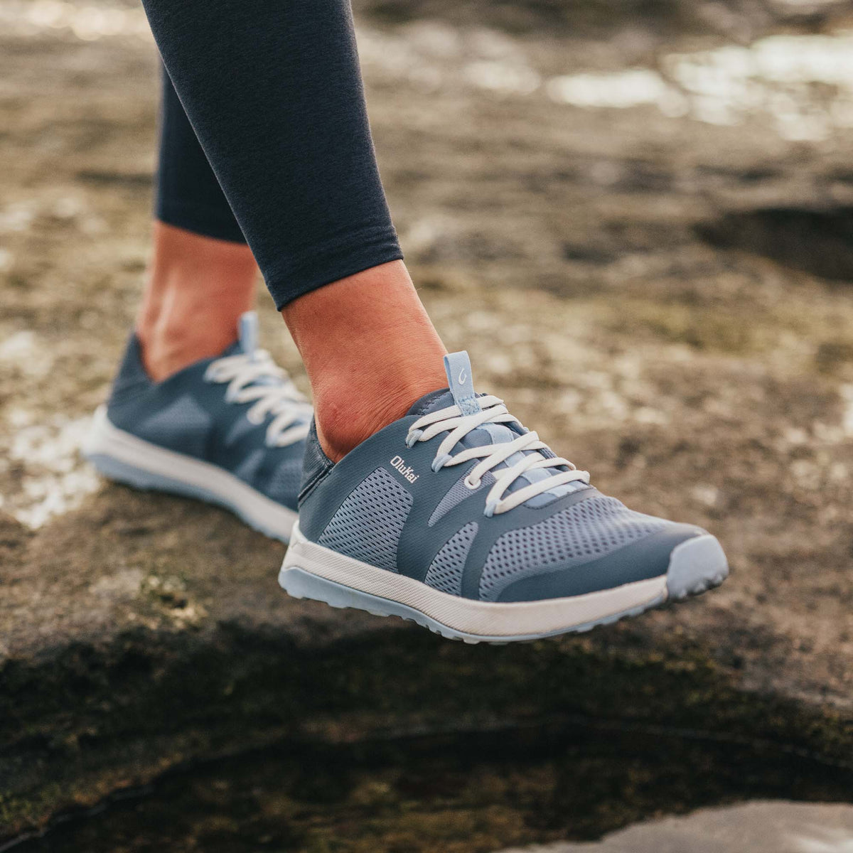 OluKai Signature | Huia Women’s Athleisure Shoes - Vintage Blue / Sea Ice