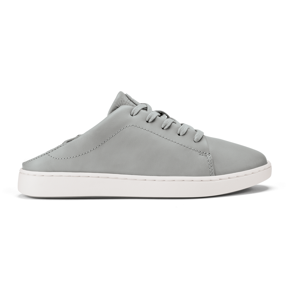 OluKai Trending | Pehuea Lī ‘Ili Women's Leather Sneakers - Ash