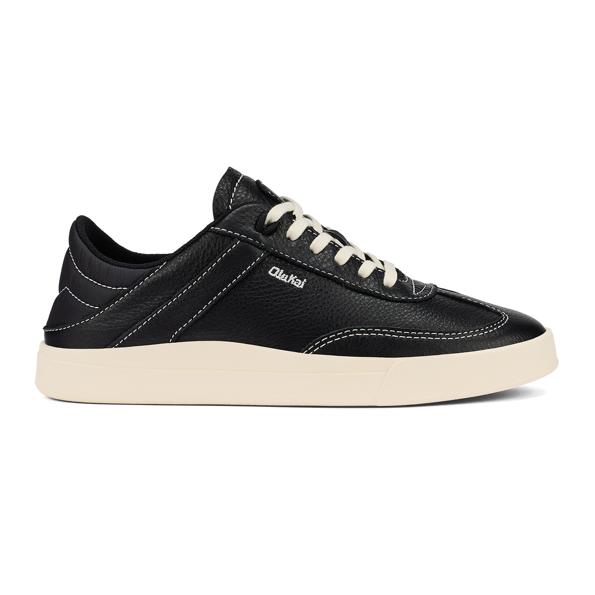 OluKai Smart Buy | Hā‘upu Women’s Leather Sneakers - Onyx
