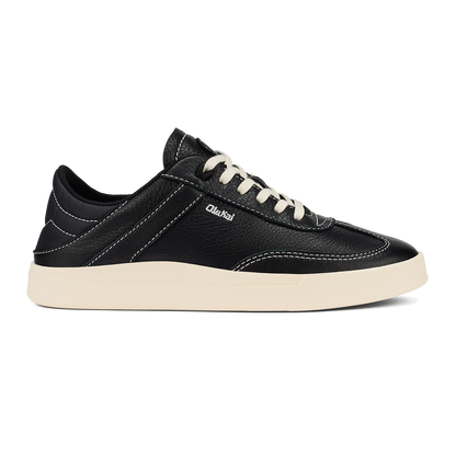 OluKai Smart Buy | Hā‘upu Women’s Leather Sneakers - Onyx