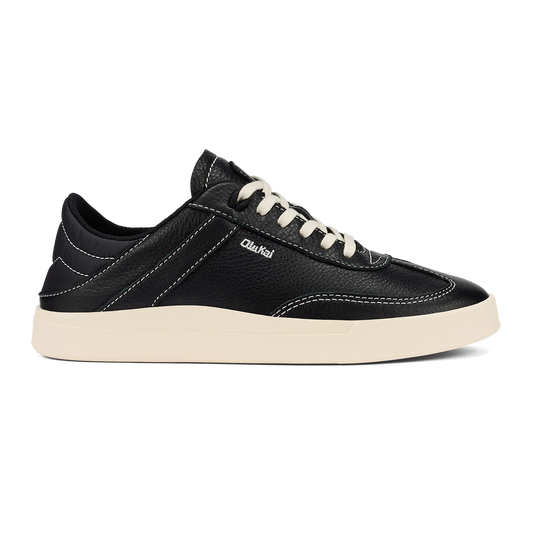 OluKai Smart Buy | Hā‘upu Women’s Leather Sneakers - Onyx