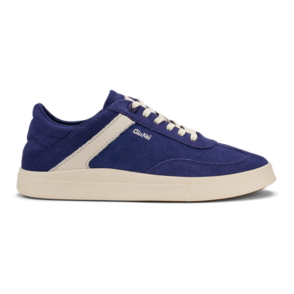 OluKai Quality | Hā‘upu Women’s Leather Sneakers - Navy / Off White
