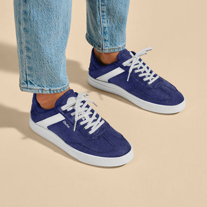 OluKai Quality | Hā‘upu Women’s Leather Sneakers - Navy / Off White