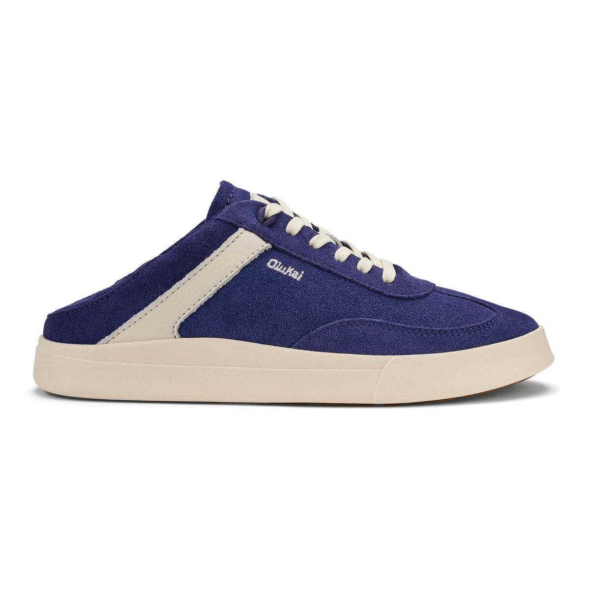 OluKai Quality | Hā‘upu Women’s Leather Sneakers - Navy / Off White