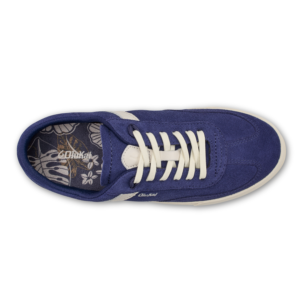 OluKai Quality | Hā‘upu Women’s Leather Sneakers - Navy / Off White