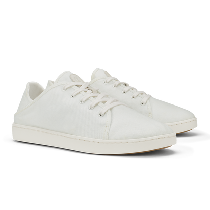OluKai Hot Sale | OluKai Pehuea Lī Canvas Women's Sneakers - Bright White