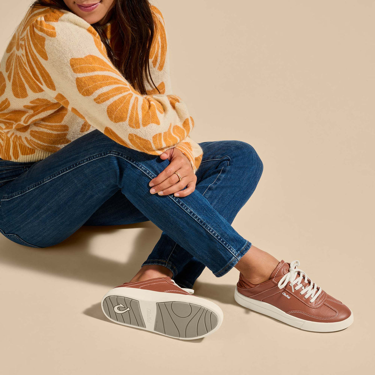 OluKai Exclusive | Hā‘upu Women’s Leather Sneakers - Fox