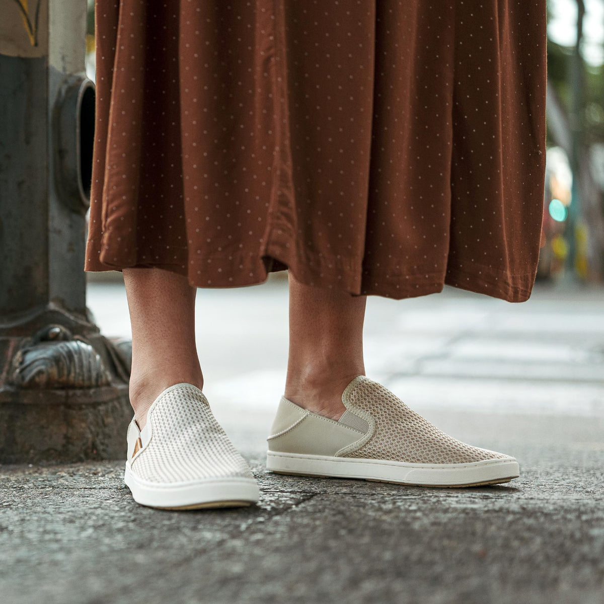 OluKai Deals | Pehuea Women's Breathable Slip-On Sneakers - Tapa
