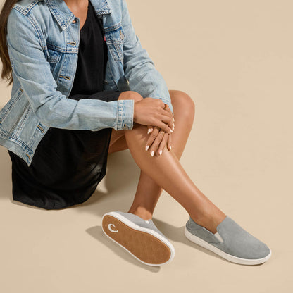 OluKai Special Offer | Pehuea Luxe Women’s Suede Shoes - Ash